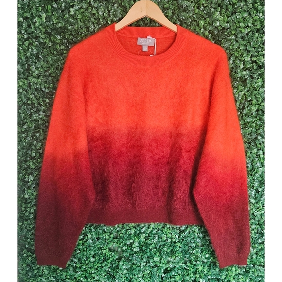 J.Crew Dip-Dyed Brushed Cashmere Crewneck Sweater - Picture 8 of 12